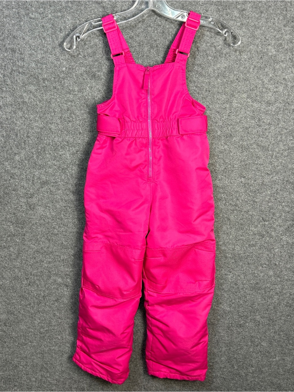 Cherokee Hot Pink Girl’s 5T Snow Bib Overalls Front Zip Snow Activities Sledding